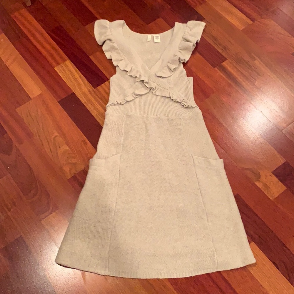 Cream anthropology sweater dress